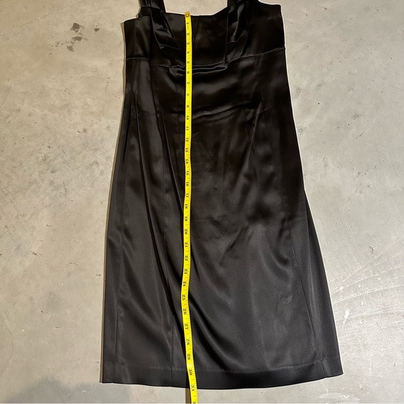 Calvin Klein Sleeveless Satin Sheath Dress, Thick Strap, LBD, Cocktail - Women 6 - Picture 8 of 10